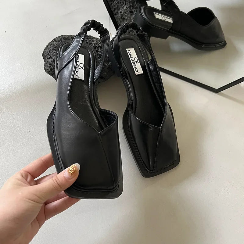 Chaussures Slingback à Bout Carré Celine