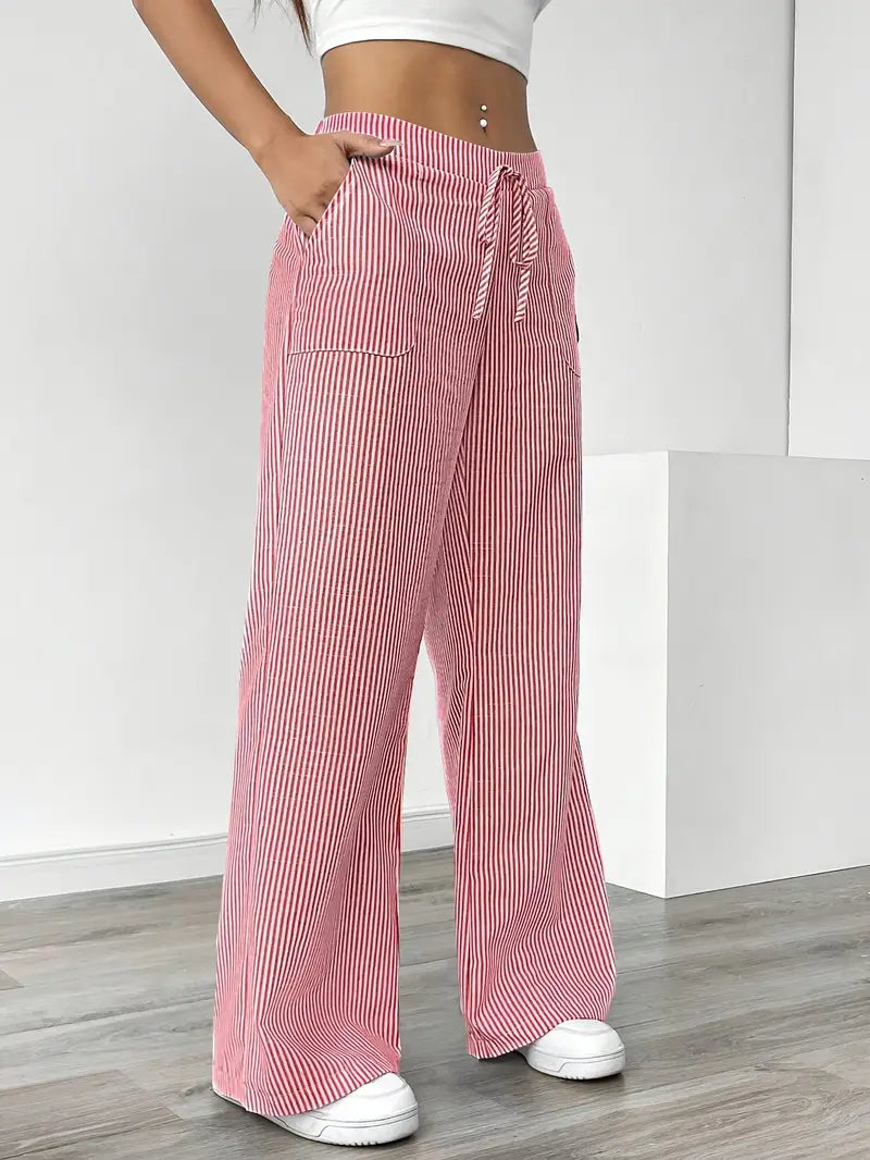 Alina – Elegant Striped Trousers with Pockets