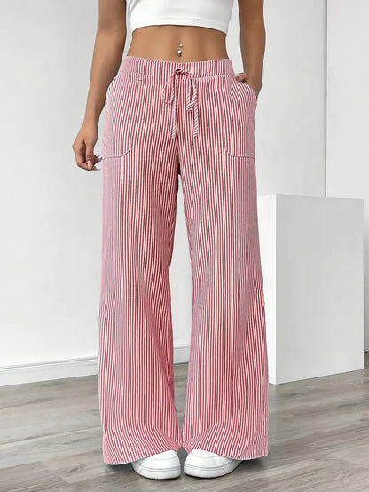 Alina – Elegant Striped Trousers with Pockets