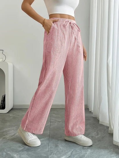 Alina – Elegant Striped Trousers with Pockets
