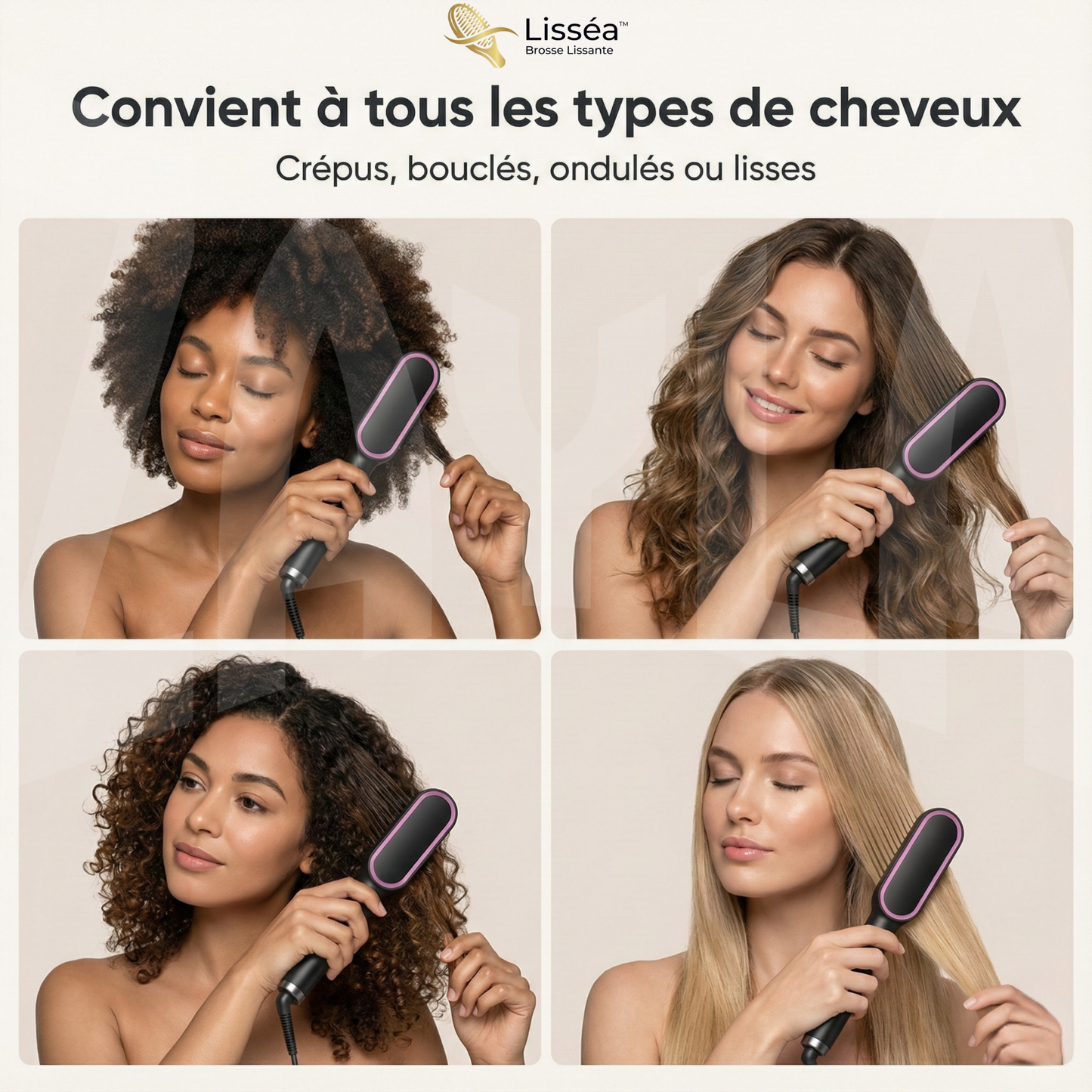 Lisséa™ — Brosse Lissante — [Lisse Immédiat Sans Effort]