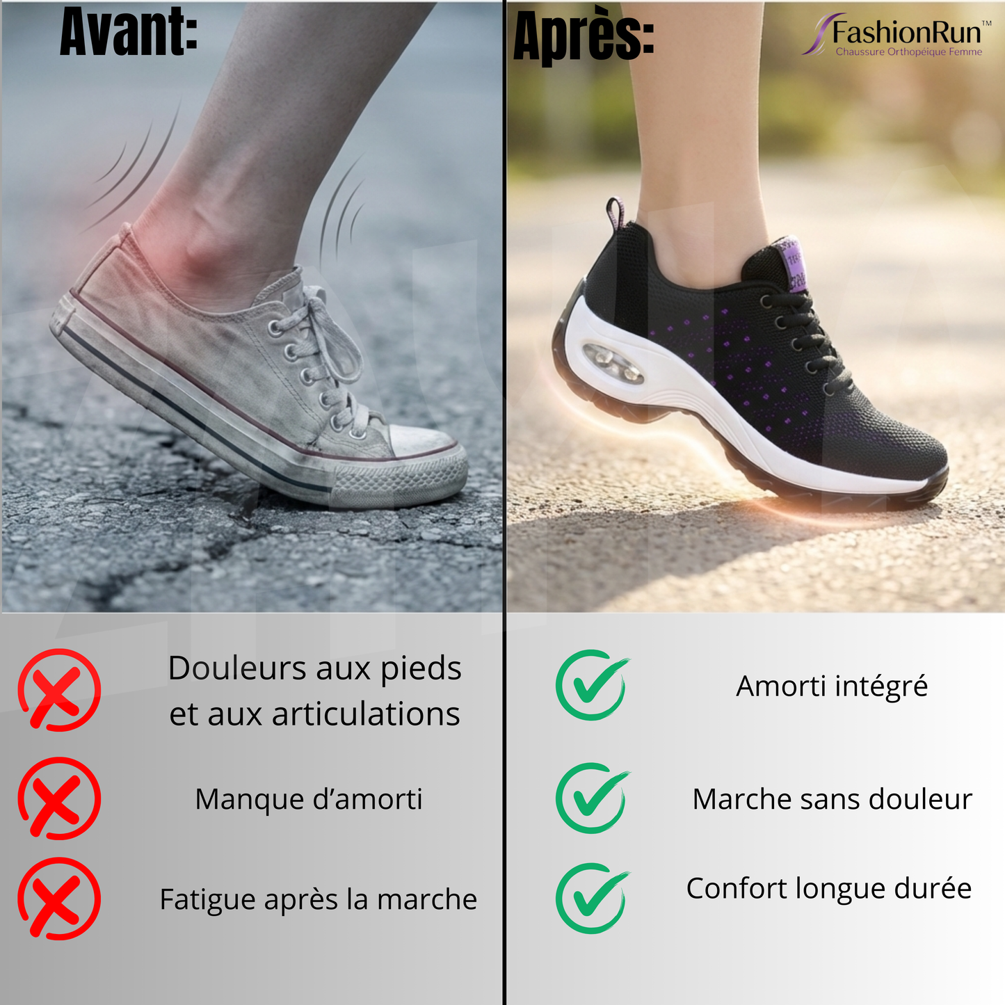 FashionRun™ Chaussure Orthopédique Femme [Marchez sans douleur, vivez en confort]
