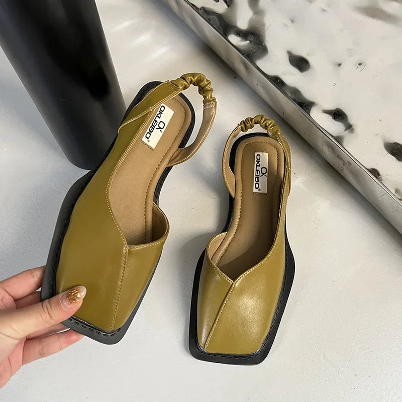 Chaussures Slingback à Bout Carré Celine