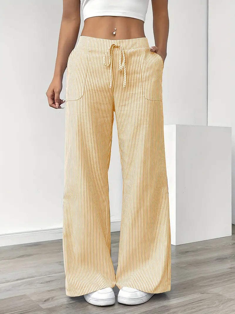 Alina – Elegant Striped Trousers with Pockets