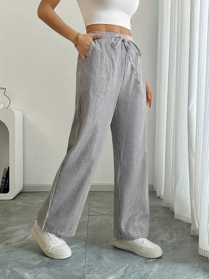 Alina – Elegant Striped Trousers with Pockets