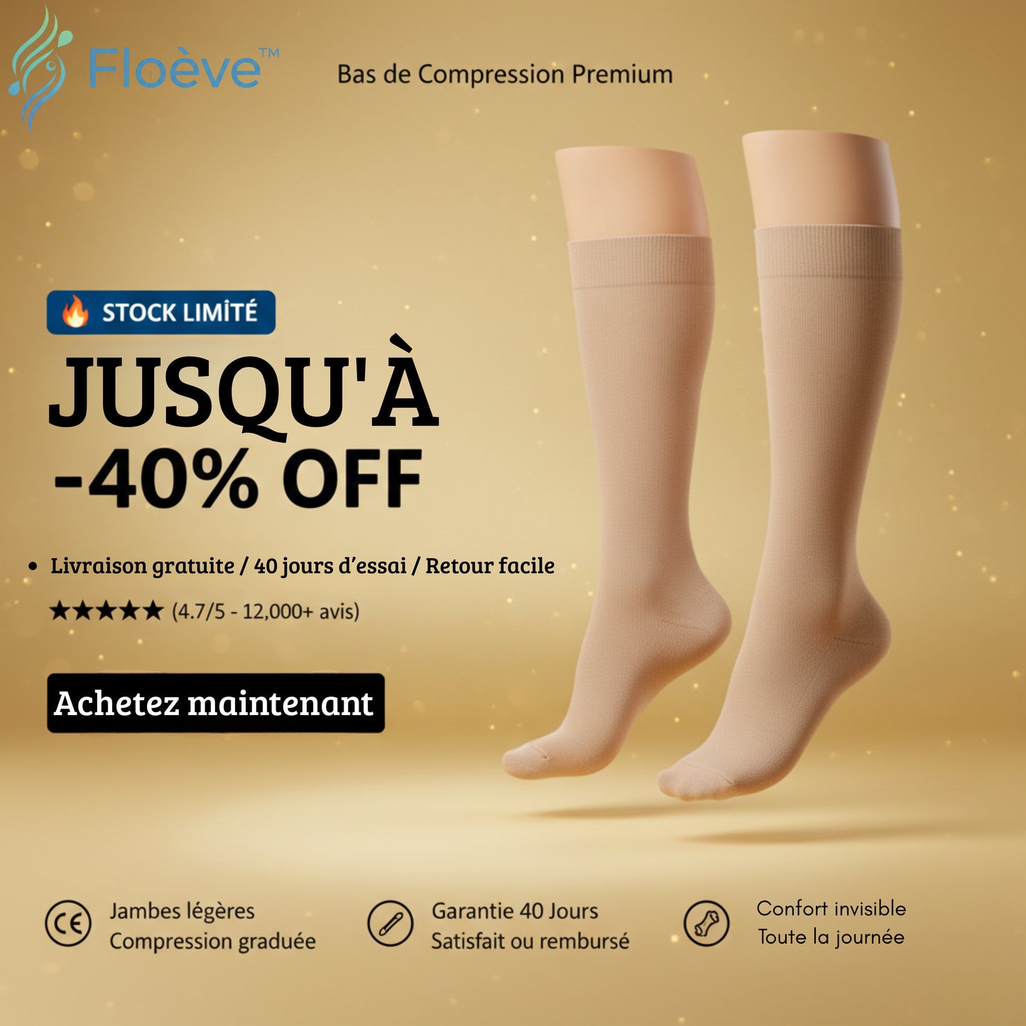 Floève™ - Compression Graduée - Achetez 1, Recevez 2