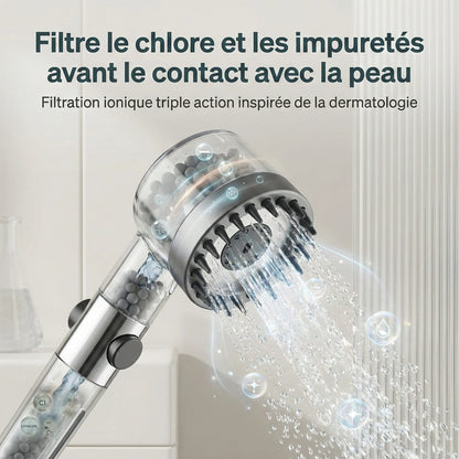 Hydrelle™ — Douche Filtrante Purifiante à Haute Pression — [Filtration contre le chlore]